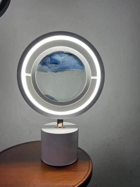 JJRY Художествена Живопис На Зыбучим Пясъци, Настолна Лампа под формата На Пясъчен Часовник, Творчески Настолни Лампи