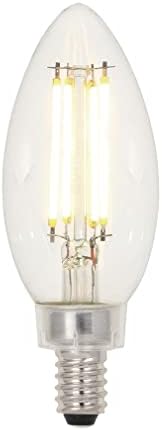Уестингхаус Lighting 3517100 40-Ватов Еквивалент на led крушки с нажежаема жичка с регулируема яркост B11 с прозрачна нишка с нажежаема жичка