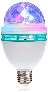 Цвят на Въртящата се лампа HARBOLLE RGB, E26/E27 Led лампа за Партита, Цветни Стробоскопические лампи, Многокристаллические