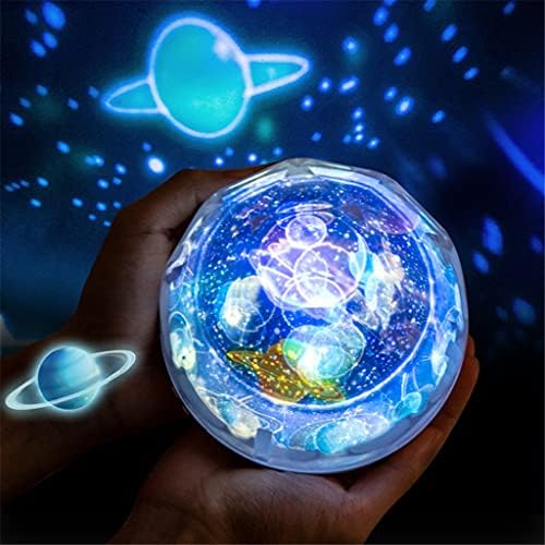 JAHH Звезден Проектор Звездното Небе Нощно Планета Магически Проектор Земя Вселената Led Лампа Цветна Въртящата Светеща Звезда Децата Baby (Цвят: завъртете)