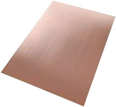 Месинг лист HUILUN Чист Мед метален лист Фолио плоча 4 x 100 x 100 мм Вырезанная Медни метална плоча Месингови плочи (Размер: 100 mm x 100 mm x 4 mm)