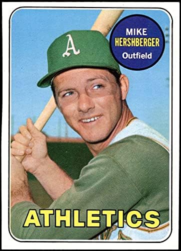 1969 Topps # 655 Майк Хершбергер Оукланд Атлетикс (бейзболна картичка) NM /MT Атлетикс