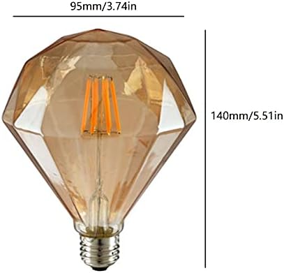 Lxcom Lighting 4 W D95 Led Крушка на Едисон E26 С регулируема яркост, Реколта Лампа, Еквивалент на 40 Вата, Мек Топъл