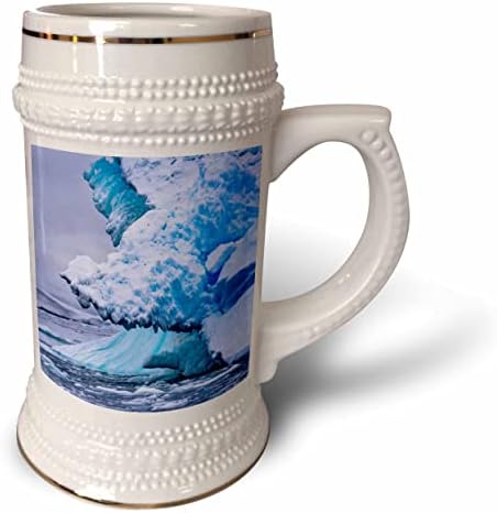 Триизмерно отражение на плаващ син на айсберга, Райски залив, на Разума. - чаша за стейна на 22 унция (stn-366299-1)