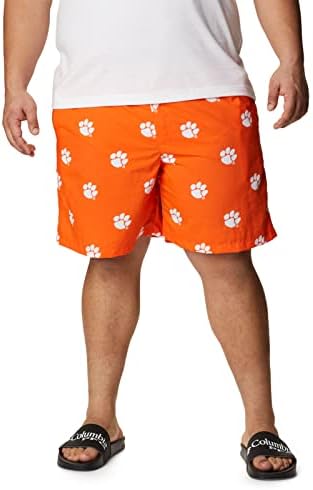 Мъжки къси панталони Columbia NCAA Clemson Тайгърс Backcast II с принтом X-Large, ярко - оранжев цвят