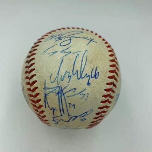 Отборът на Сейнт Луис Кардиналс 2019 Подписа Използвана игра В Мейджър Лийг бейзбол JSA COA - MLB Използвани Бейзболни Топки