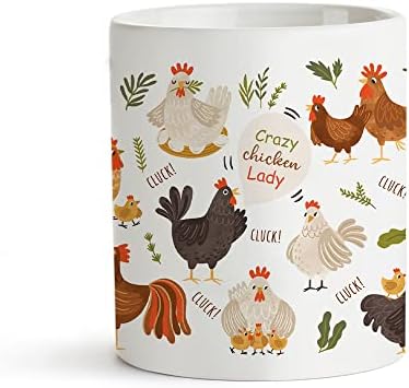 Чаши за кафе Yanprint с Пиле За любителите на Пиле, на Жените, Забавни Подаръци За любителите на Пиле, Чаша За Пилешки