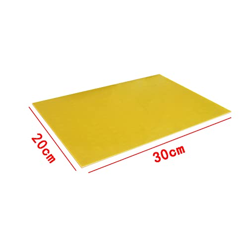Панел от ламарина фибростъкло G10 FR4, Панел От Епоксидна смола, 200x300x2,0 мм, Жълт цвят