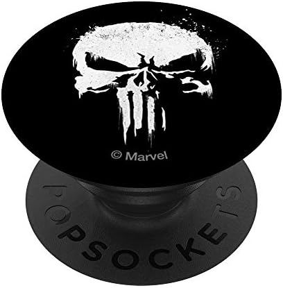 Логото на Marvel The Punisher с бял череп-пръски (popsocket) PopSockets PopGrip: замяна ръкохватка за телефони и таблети