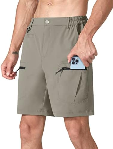 KPSUN Мъжки Туристически Панталони-Карго Леки Тактически Панталони бързо съхнещи Пътни Шорти за Бивакуване на Открито,
