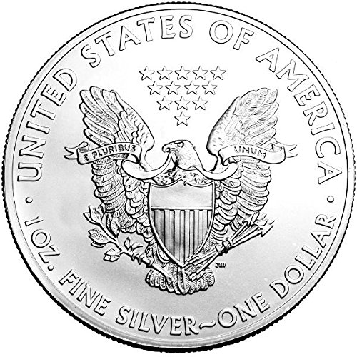 2008-1 Унция Американски Сребърен Орел с нисък фиксиран лихвен процент за доставка. 999 тънки сребърни долара, без да