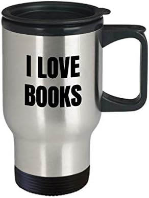 Аз Обичам Книги, Чаши за Пътуване, Книги, Забавна Идея за Подарък, Нестандартен, не мога да понасям, Кафе, Чай, 14 грама, Неръждаема Стомана