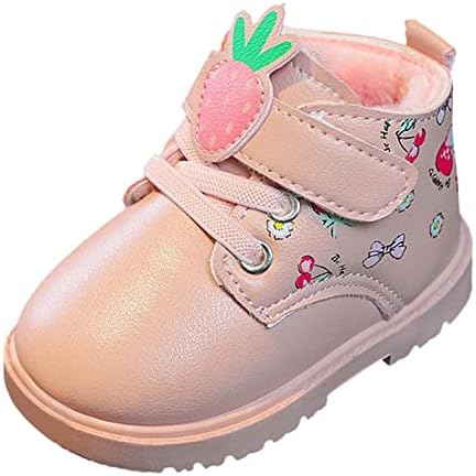Модерни детски обувки; Тънки обувки в английски стил за момичета; Памучни обувки с плодов принтом; Детски зимни обувки