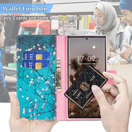 Хубава чанта-портфейл WATEFULL за Samsung Galaxy S23 Ultra за жени, за Носене-за награда от изкуствена кожа премиум-клас