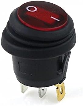RAYESS 1 бр. KCD1 Кръгла водоустойчива лампа Вкл-изкл 3Pin през Цялата кулисный премина 10 (6) 250VAC 125 В led лампа с плосък колан (цвят: синьо размер: 12)