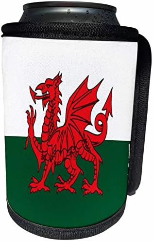 3dRose Y Ddraig Goch Гранжевый флаг Уелс - Опаковки за бутилки - охладители (cc_357389_1)
