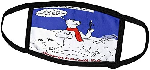 3dRose Rich Diesslines Коледни Смешни карикатури - Празнични реклами, които Не са паднали - Маска за лице (fm_2814_1)