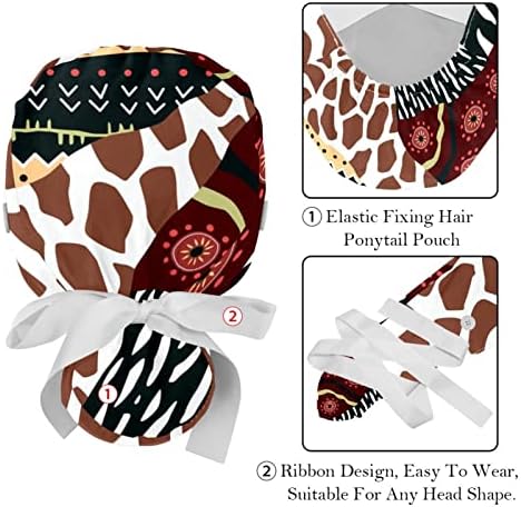 Работна капак с бутон на 2 елемента Лента вратовръзка обратно екзотични етнически бохо племе модел перата на опашката чанта шапки за жени