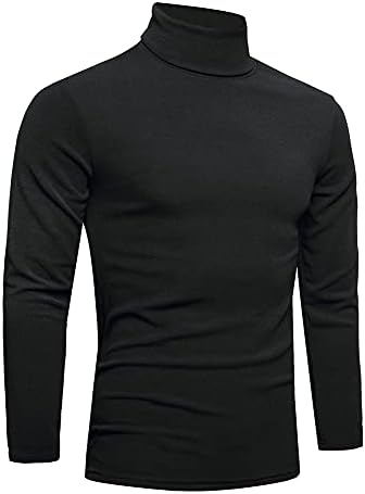 Мъжки Поло Оборудвана Пуловер Топ С Дълъг Ръкав Термо Базова Тениска