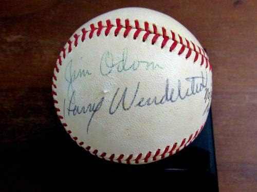 Шэг Крауфорд Напп 1968 Съдията на Мача с автограф Джайлса в бейзбола Jsa Loa - Бейзболни топки с автографи