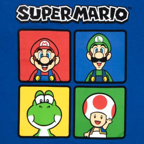 Комплект от 2 толстовок и тениски на Nintendo Super Mario за момчета, Hoody с качулка и тениска на Супер Марио за момчета