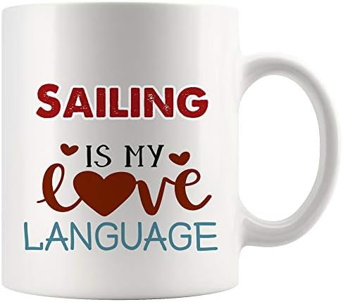 Език, моя Любов Плаване с Чаша Кафе, Чаша Чаени Чаши Подарък|на Дете, Подарък За Рожден Ден За Децата Плаване с Лодка