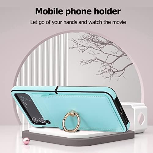 Newgoodcase, Съвместим с Samsung Galaxy Z Flip 3 Калъф за телефон, Противоударная Защита на смартфон, Модерен Сгъваем калъф за Galaxy Z Flip 3 (синьо)