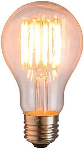 Led лампа с нажежаема жичка Sunlite 80456-СУ A19 Стандартна, 6 W, 430 Лумена, (Еквивалент на 25 W) Прозрачен, С регулируема