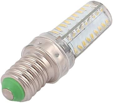 X-DREE AC 220V 4W E14 3014SMD led царевичен крушка 72-led силиконова лампа с регулируема яркост на Топло бял цвят (AC