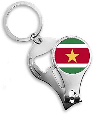 Национален Флаг Суринама Държава в Южна Америка Ножица за Нокти Халка Ключодържател Отварачка за Бутилки Машина За Рязане