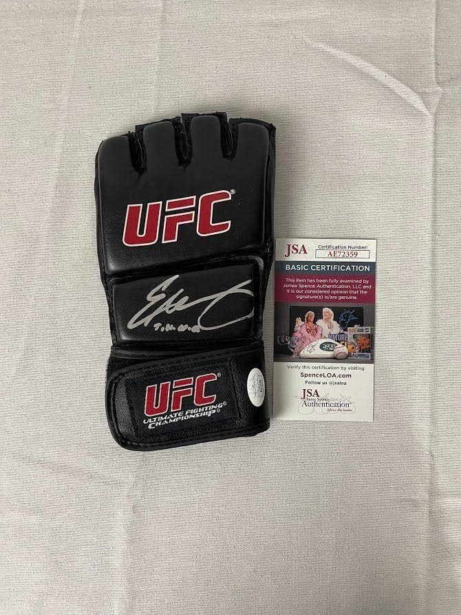 Ръкавици UFC с автограф на Еди Álvarez JSA #AE72359 - Ръкавици UFC с автограф