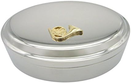 Златна Тонированная Ковчег за Бижута с Отложено във формата на Френски Рожка, Овални Финансирани