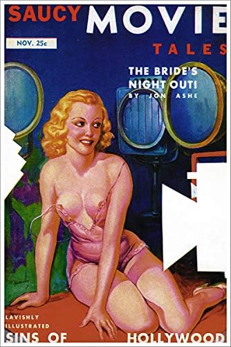 Дързост Приказки за филма 1930-те години Нощ на булката Ретро Класически Плакат с изображение на момиче в стил Пинап