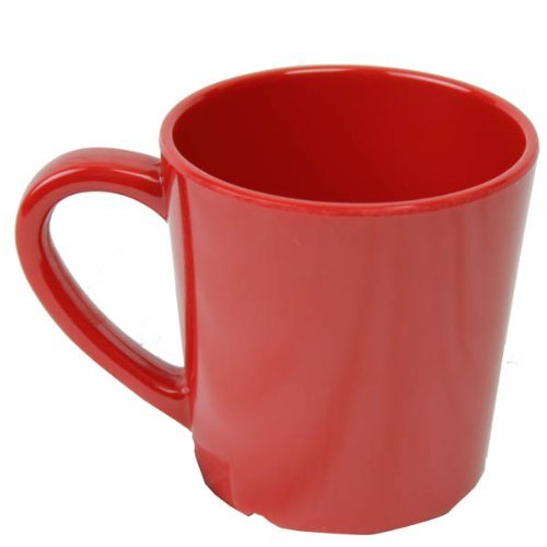 Чаша за кафе/чай Yanco MS-9018RD Mile Stone, с капацитет 7 грама, височина 3 инча, диаметър 3 инча, меламиновая, оранжево-червени на цвят, опаковане на 48 броя