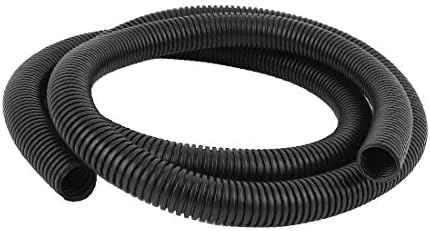 X-DREE Черно Гъвкави гофрирани тръби 28 мм x 23 мм дължина 2,1 м (Tubo de conducto corrugado flexible негър de маркуч 28 мм x 23 мм дължина 2,1 м
