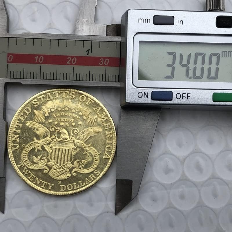 Версия 1888S Американската 20 Златни Монети Латунная Антични Ръчна Чуждестранна Възпоменателна Монета 34 мм