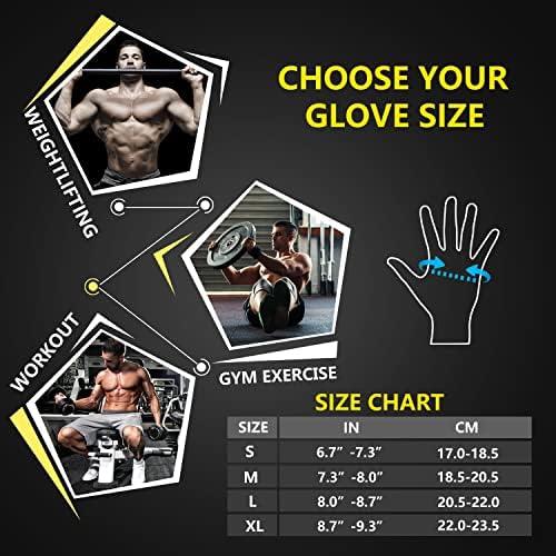 Спортни Ръкавици Ihuan за мъже с пълна с пръст: Ръкавици за вдигане на тежести за мъже, Ръкавици за тренировка във фитнес залата, Ръкавици за вдигане на тежести, deadlifts