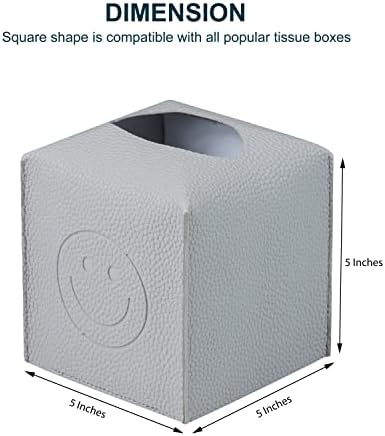 Квадратна капак кутии за кожени кърпички - Капак кутии за салфетки във формата на куб за тапети - Квадратна кутия за Салфетки за офиса - Капак кутии за салфетки във ф?