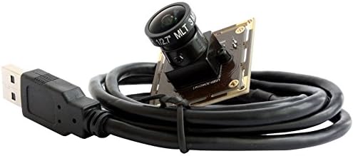 Модул USB-камера ALPCAM 1.3 MP Уеб камера с ниска осветление с Широкоъгълен обектив 170 Градуса, модул камера с обектив Рибешко око, Индустриална камера USB Full HD 960P, Вградена к