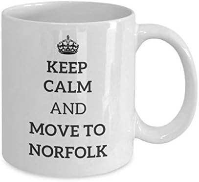 Запазете спокойствие и Переезжайте В Норфолк Чаша Чай Пътник Подарък за Колега, Приятел на Чаша За Пътуване От Вирджиния