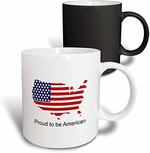 3dRose Керамична чаша Proud to be American, 11 Грама