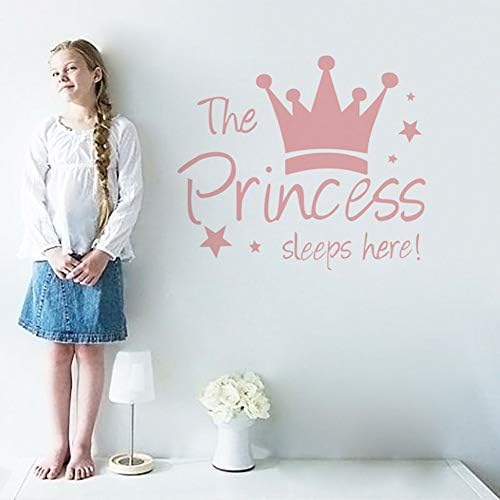 Принцеса Спи Тук, Короната, Звезда, Направи си сам, Подвижни Стикери за Стена с Цитат, Стикери за Стена, Декори за Момичета,