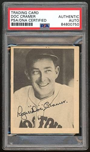 1939 Play Ball Doc Cramer #101 Автограф на PSA Автентичен ES1382 - Бейзболни топки с автографи