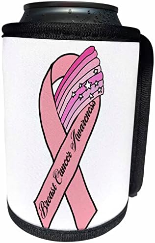 3. Използвайте класна розова панделка и розово подкрепа при рак на млечната жлеза. - Опаковки за бутилки-охладители (cc-362945-1)