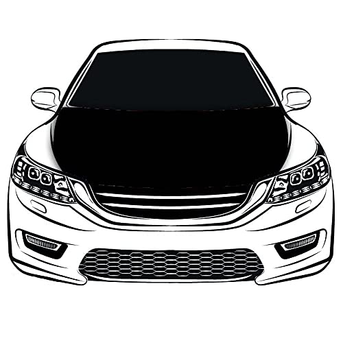 Черно на извънгабаритни калъф за капак на автомобила 3,3X5FT/6X7FT Полиестер Еластични тъкани Могат да се перат Подходящ за големи джипове и пикапи (3,3X5FT)