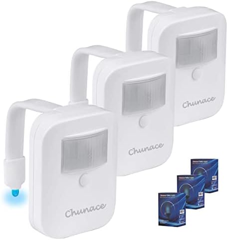 Акумулаторна Нощни осветителни тела за тоалетна Chunace, 3 опаковки - Led лампа с датчик за движение - един Забавен Аксесоар