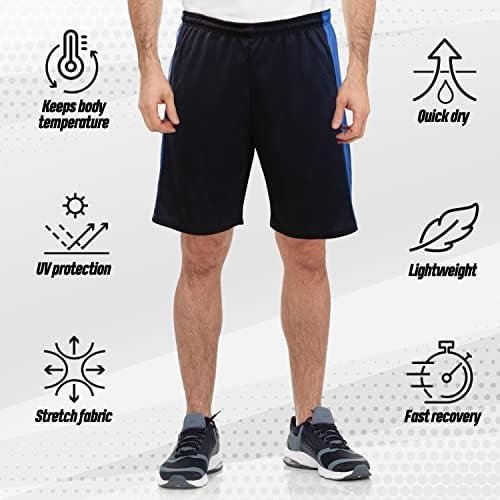[5 Опаковки] Мъжки Активни Спортни шорти сухо, намаляване, Баскетболно тренировка за бягане, Фитнес зала