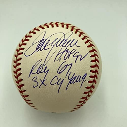 Това Siver КОПИТО 1992 РОЙ 1967 3X Сай Йънг Подписа Бейзболни топки с големи Надписи JSA - Бейзболни топки с автографи