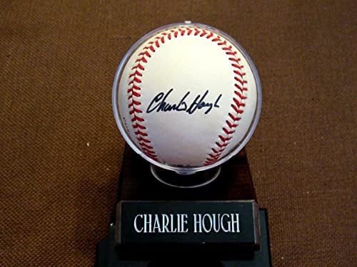 Облекчаване на Чарли Half Тексас Рейнджърс Копито Марлинс подписа Автограф Бейзболна база Jsa Nl - Бейзболни топки с автографи